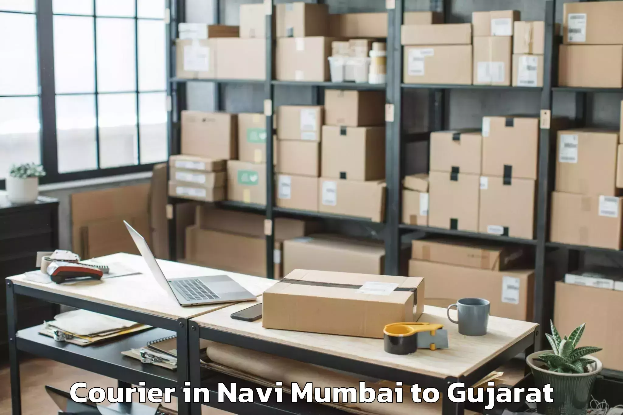 Book Navi Mumbai to Manavadar Courier